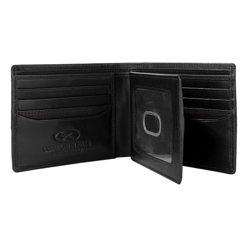 BILLETERA DE CUERO GINO RODINIS BURANO 1180 NEGRO - 2