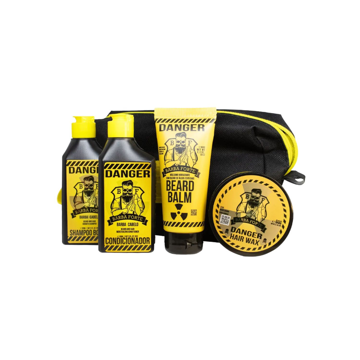 KIT DE VIAJE BARBA FORTE DANGER (4 PRODUCTOS + NECESSAIRE) - 1