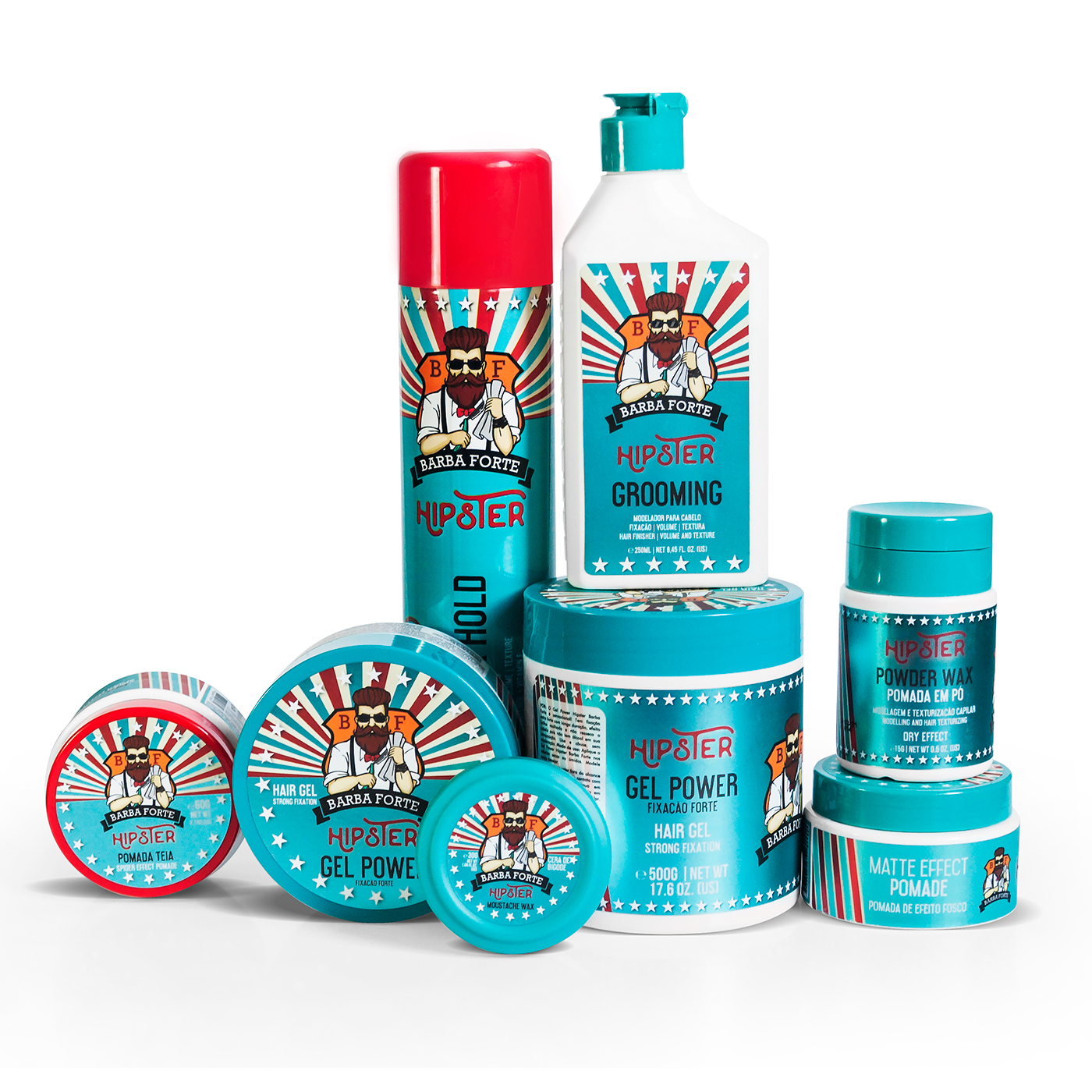 GEL MODELADOR BARBA FORTE POWER HIPSTER 200 GR - 3
