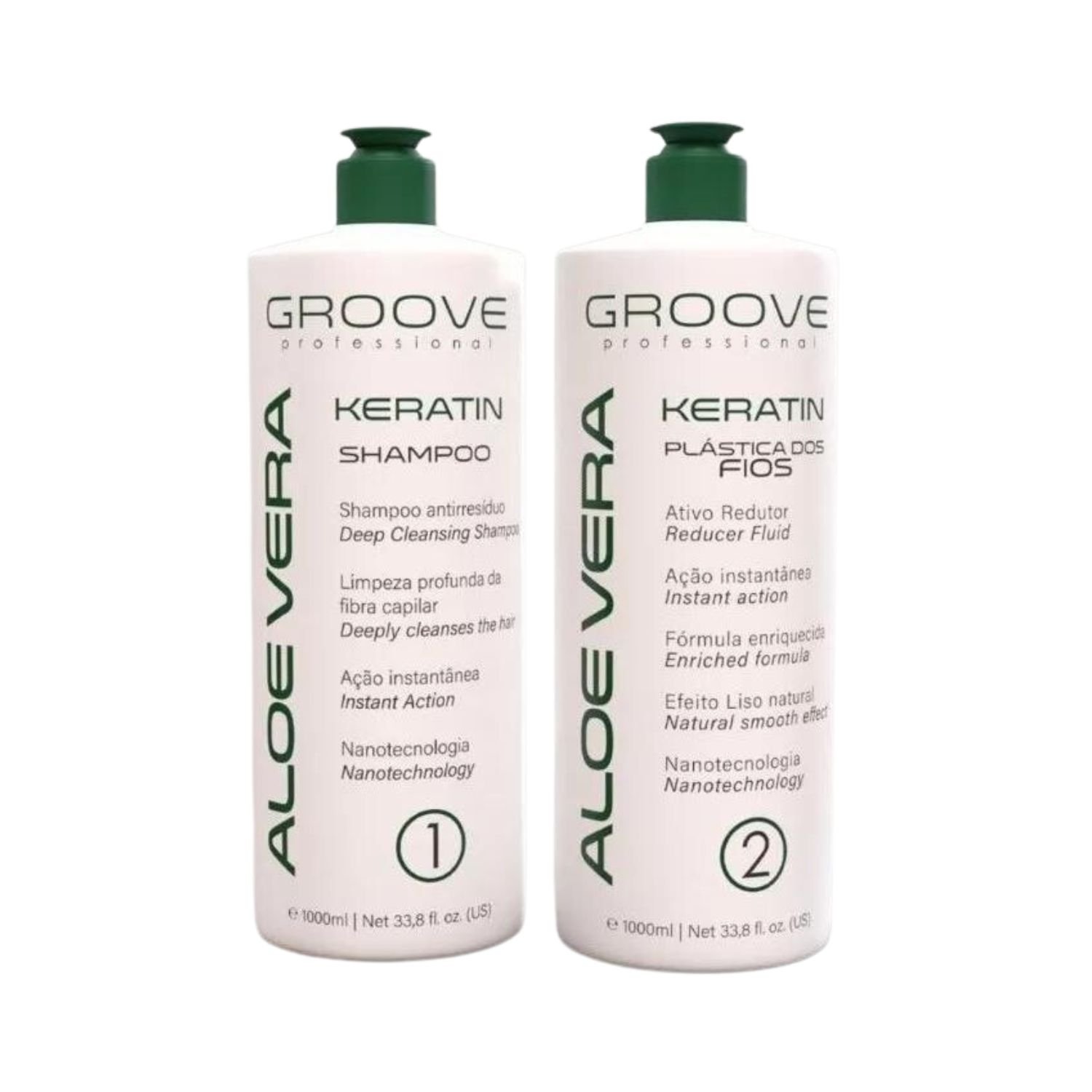 KIT GROOVE PROFESIONAL ALISADO ALOE VERA KERATINA 2X1L - 1