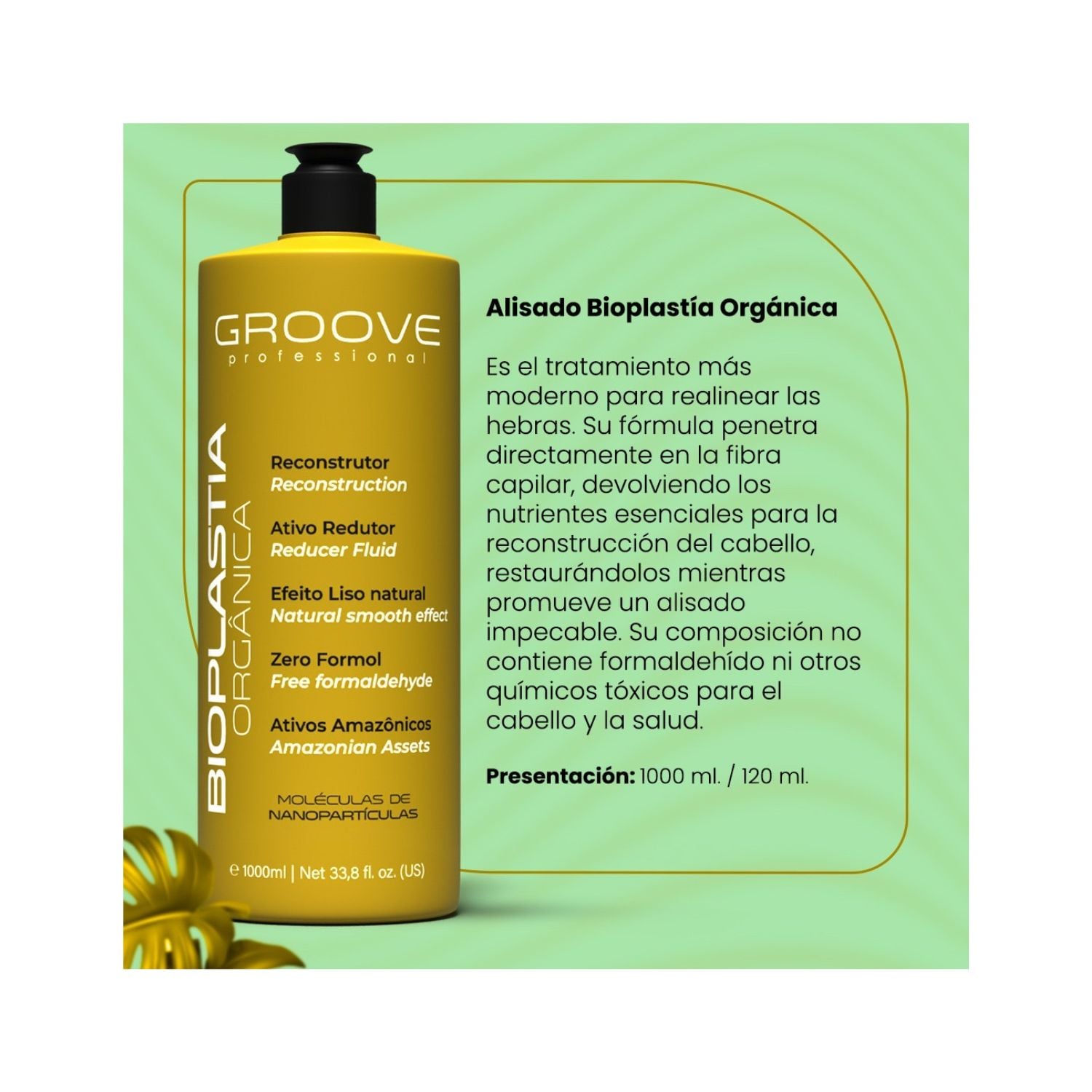 ALISADO ORGÁNICO BIOPLASTÍA GROOVE PROFESIONAL 1L - 2