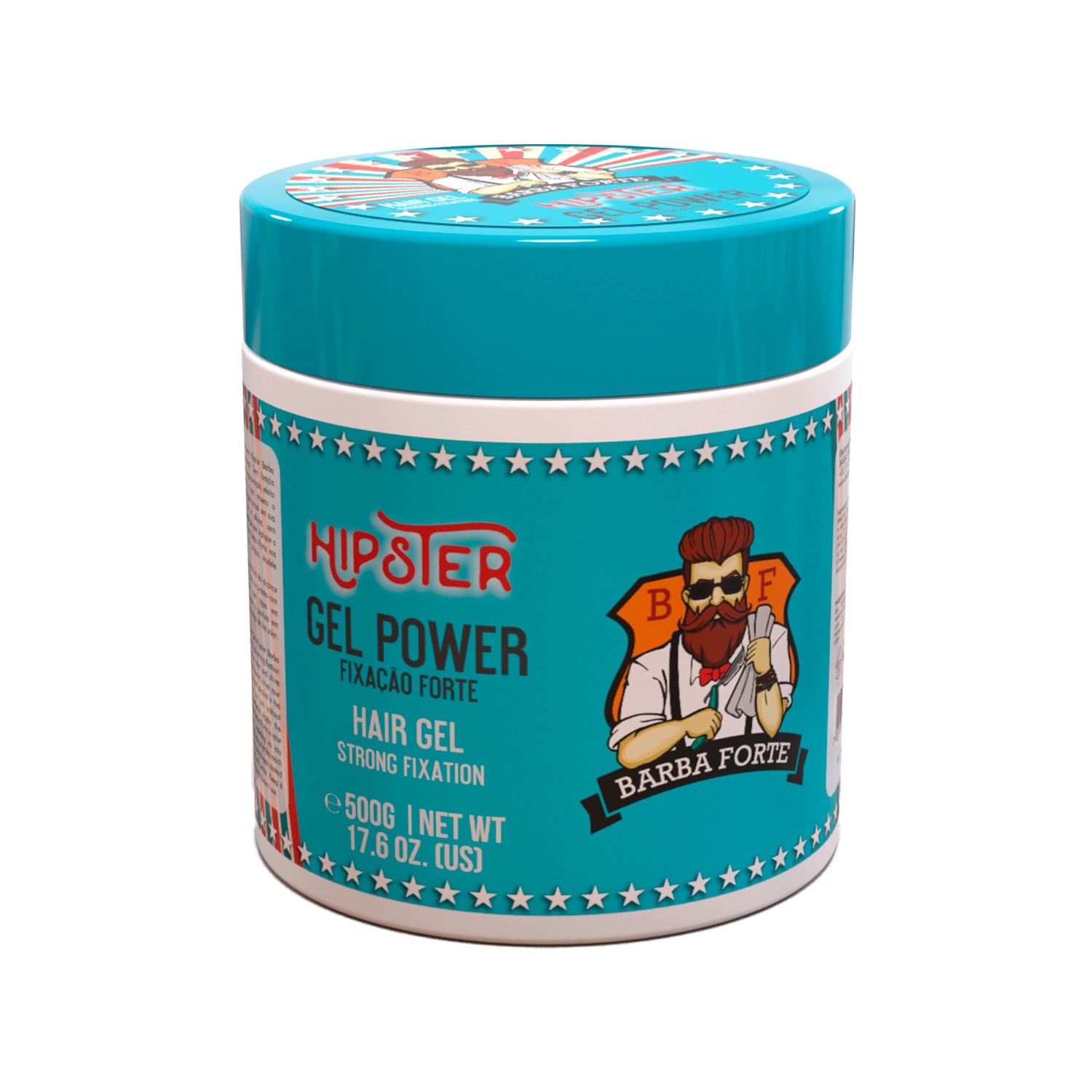 GEL MODELADOR BARBA FORTE POWER HIPSTER 500 GR - 2