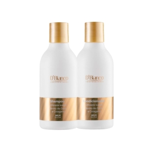 SET D'BIANCO SHAMPOO + ACONDICIONADOR BAÑO DE ORO Y COLÁGENO 300 ML - 1