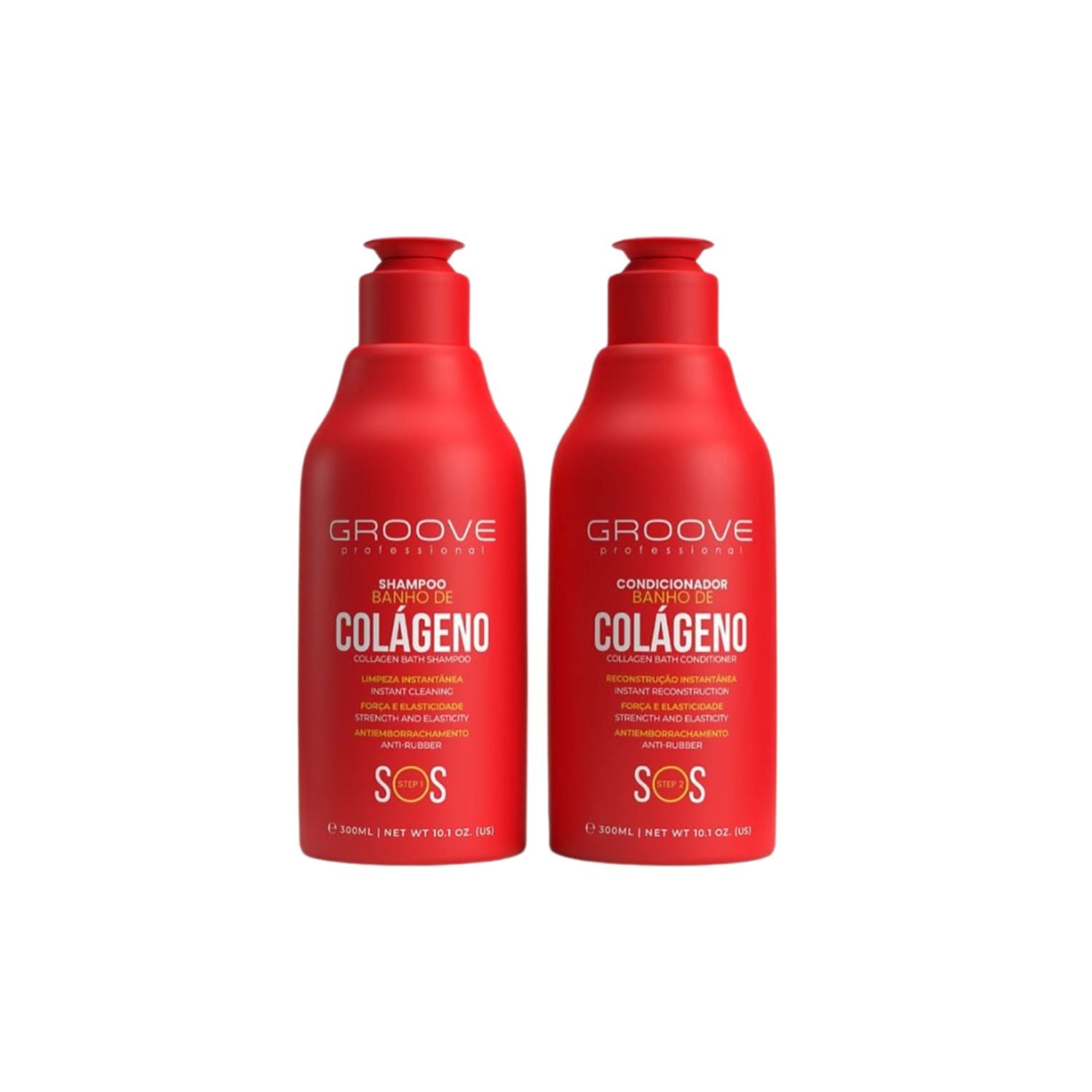 SET SHAMPOO + ACONDICIONADOR BAÑO DE COLÁGENO 300 ML GROOVE PROFESSIONAL - 1