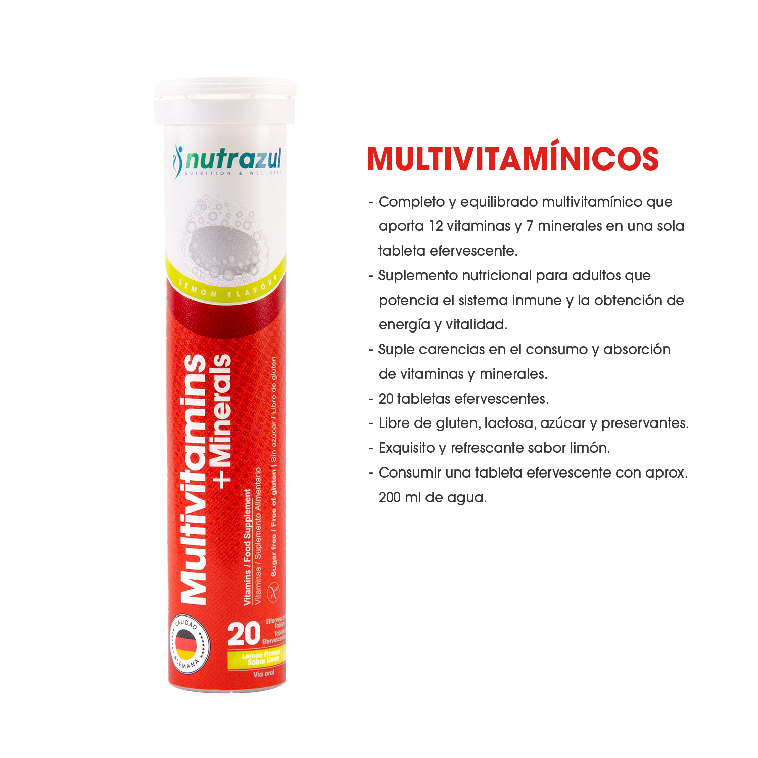 PACK 2 MULTIVITAMINICO NUTRAZUL MAS MINERALES TABLETAS - 2