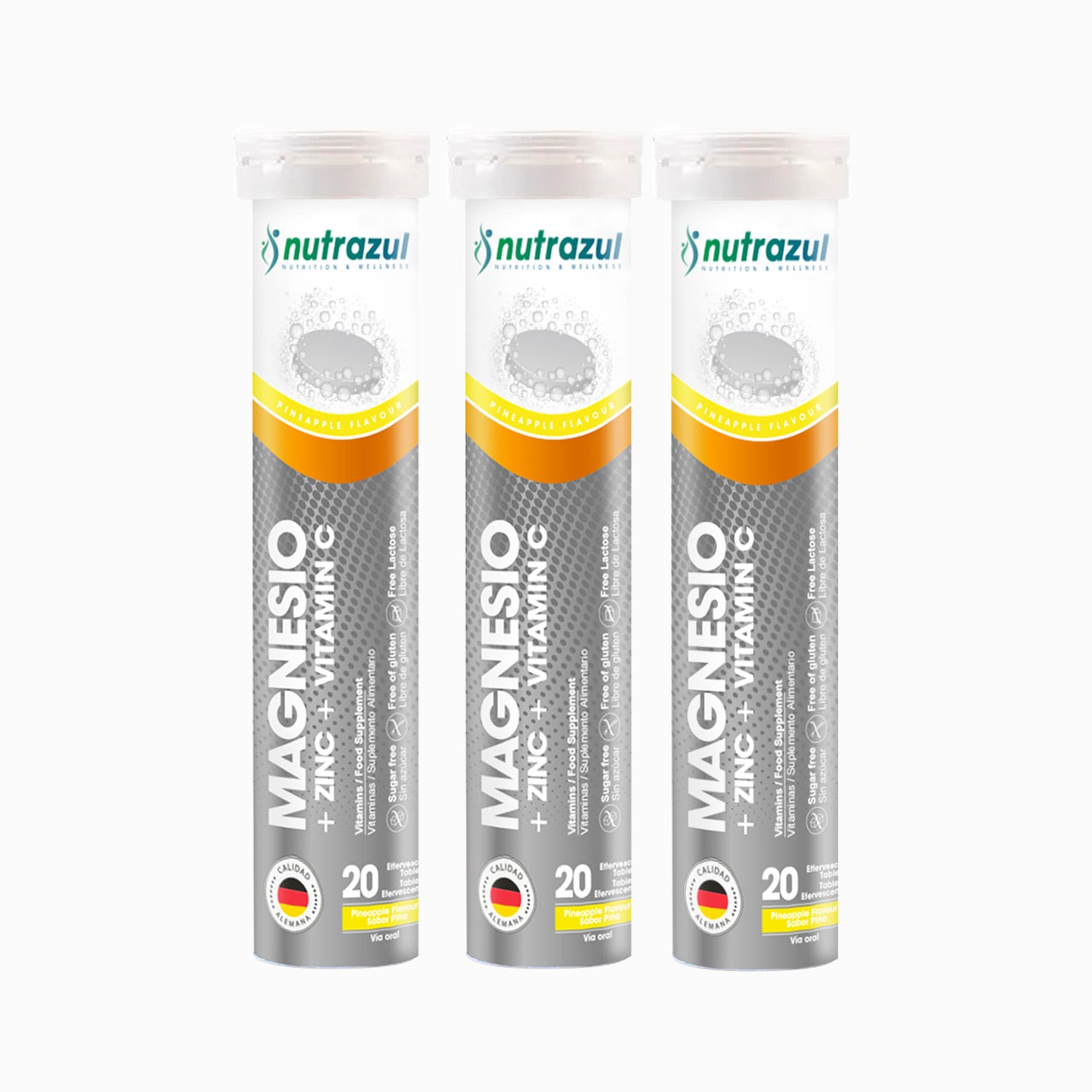 MAGNESIO 350 MG + ZINC NUTRAZUL - PACK 3 UNIDADES - 1