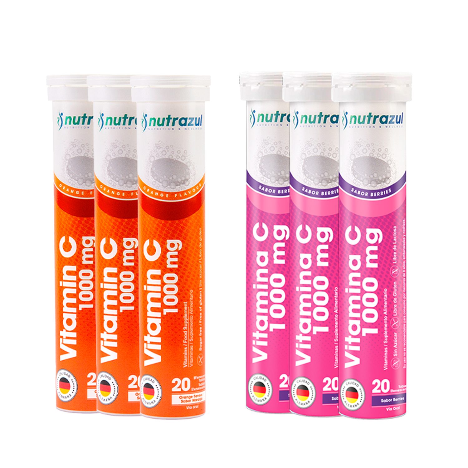 VITAMINA C 1000 MG -PACK 6UNIDADES - SABORES - 1