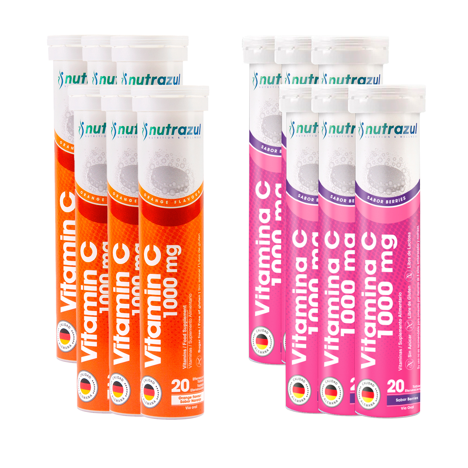 VITAMINA C 1000 MG  -PACK 12 - SABORES - 1