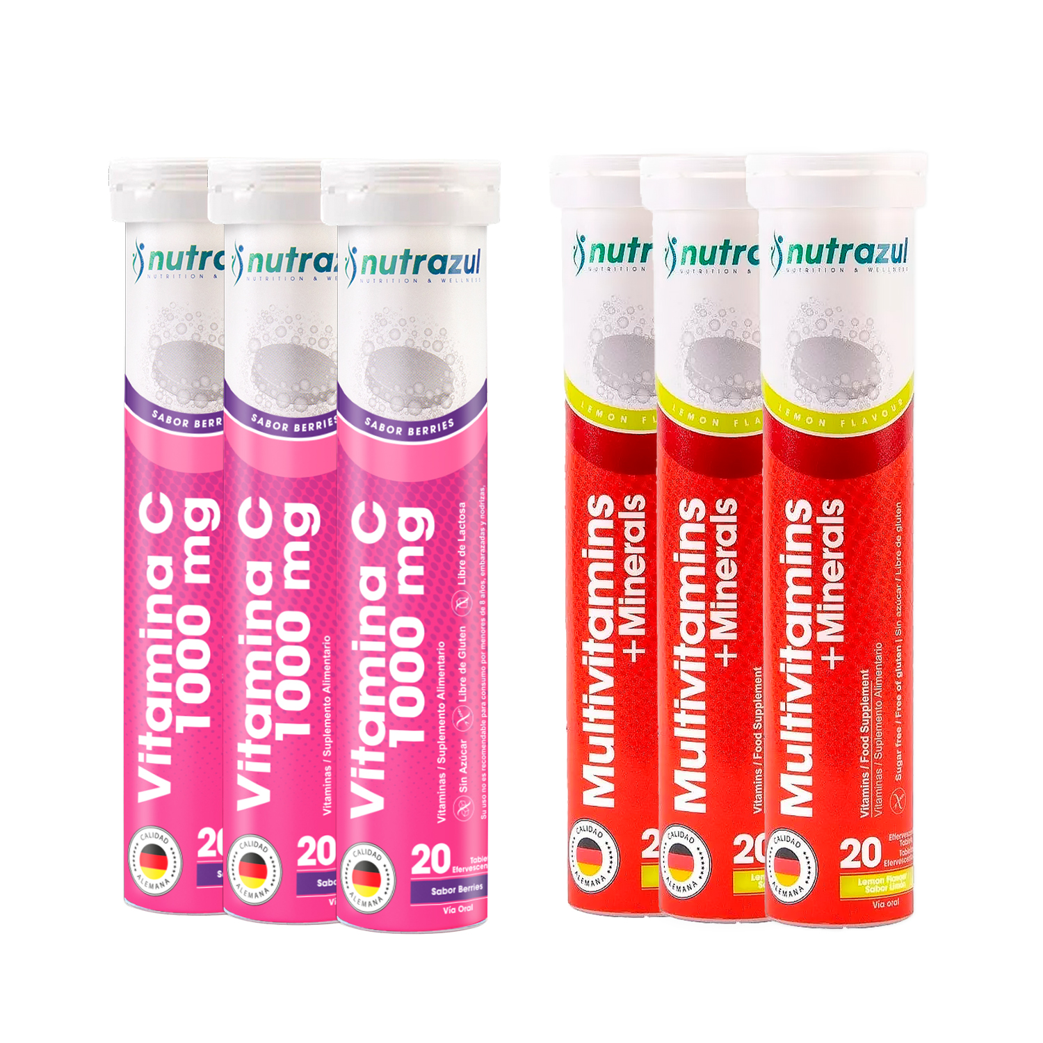 VITAMINA C 1000 MG BERRIES (3)+ MULTIVITAMÍNICO (3) -PACK 6 - 1