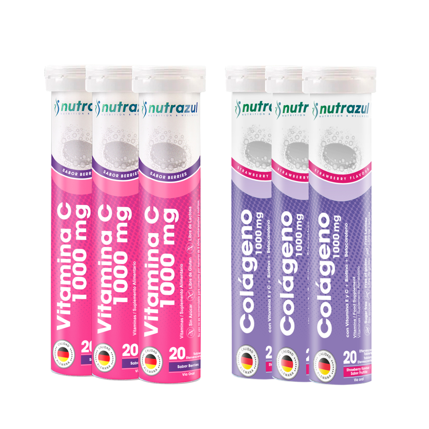 VITAMINA C 1000 MG(3)+ COLAGENO HIDROLIZADO MARINO (3)- PACK 6 - 1