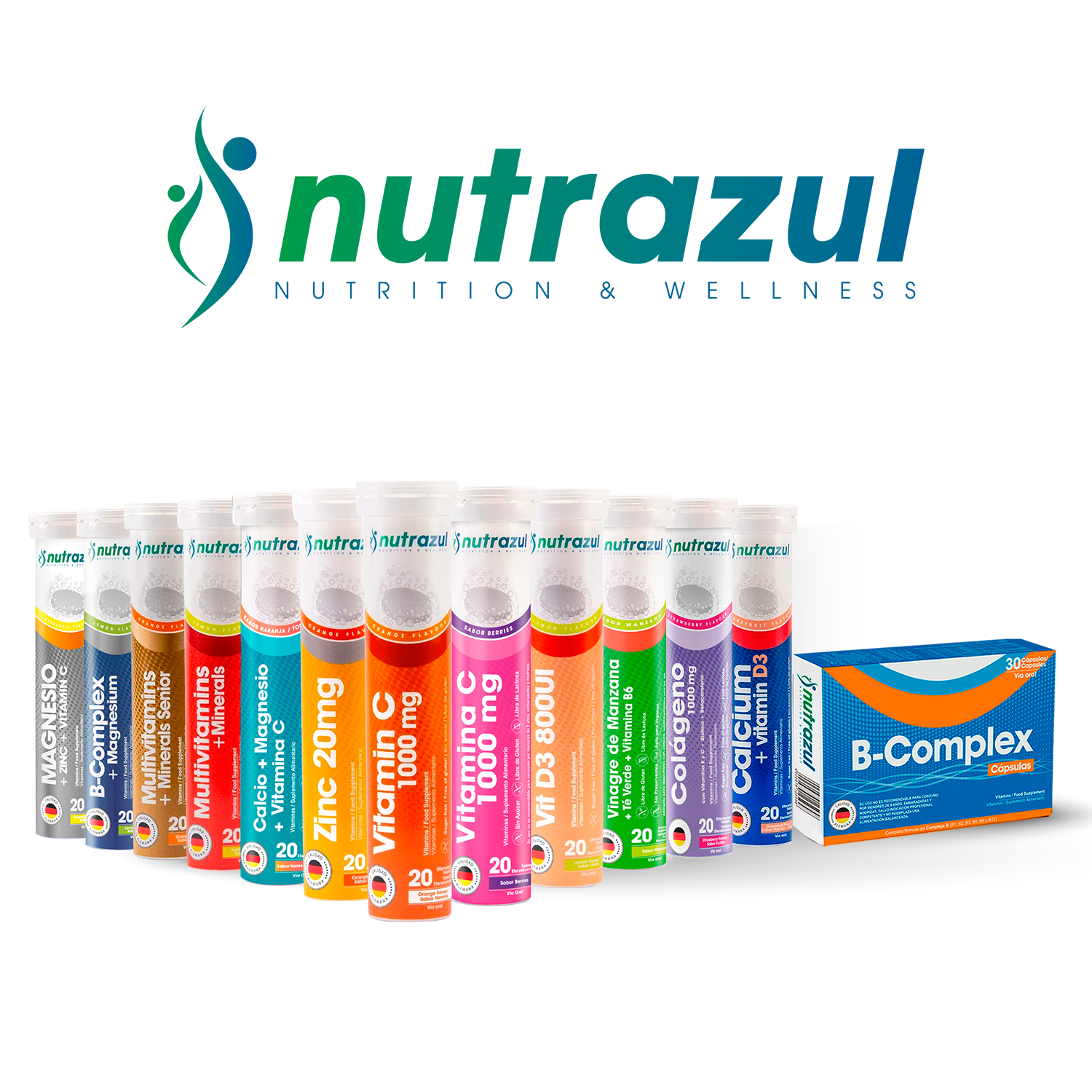 VINAGRE DE MANZANA 1000 MG (3) + B-COMPLEX CÁPSULAS (2) - PACK 5TE VERDE NUTRAZUL -PACK 2 UNIDADES - 7