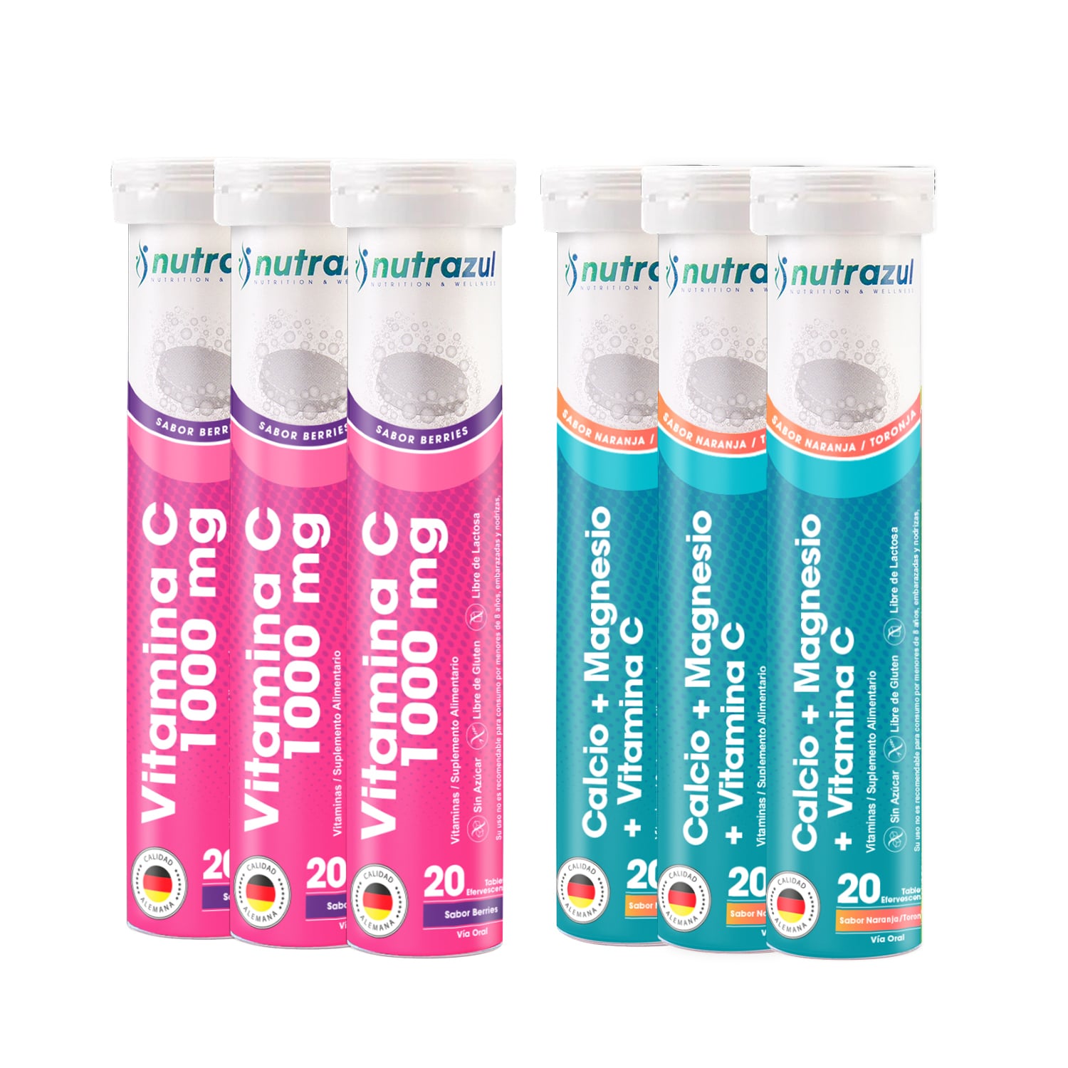 VITAMINA C 1000 MG (3)+ CALCIO - MAGNESIO( 3) -PACK 6 - 1