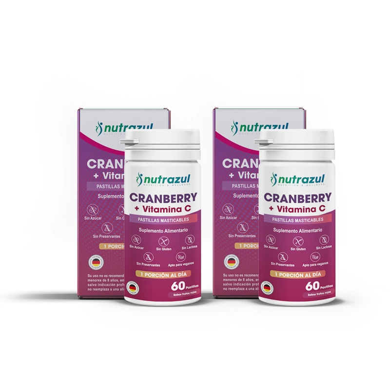 CRANBERRY + VITAMINA C NUTRAZUL- PACK 2 UNIDADES - 1