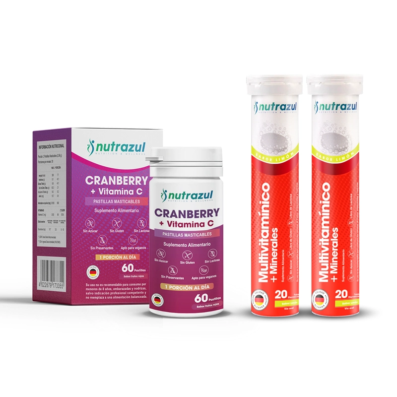 CRANBERRY VIT C + MULTIVITAMINICO MAS MINERALES -PACK 3 - 1