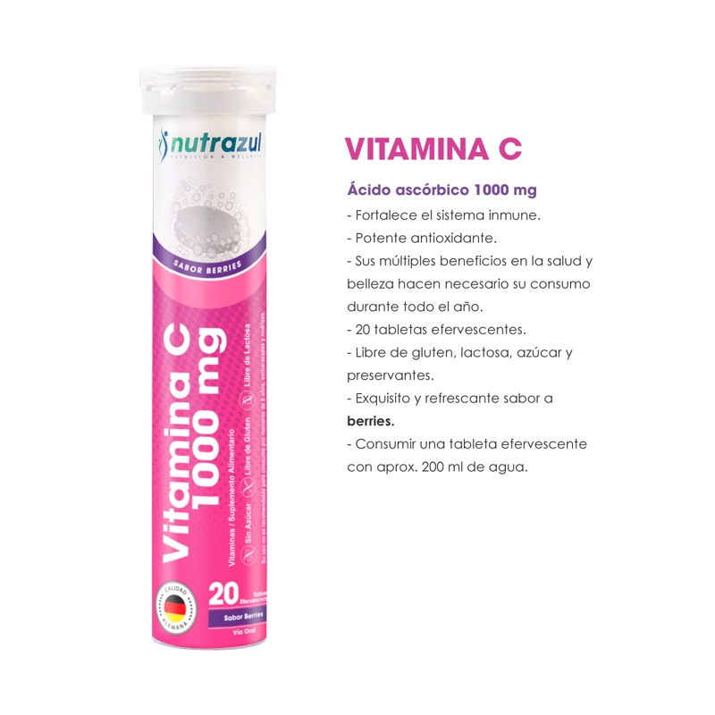 CRANBERRY  + VITAMINA C 1000 MG  - NUTRAZUL - PACK 3 - 7