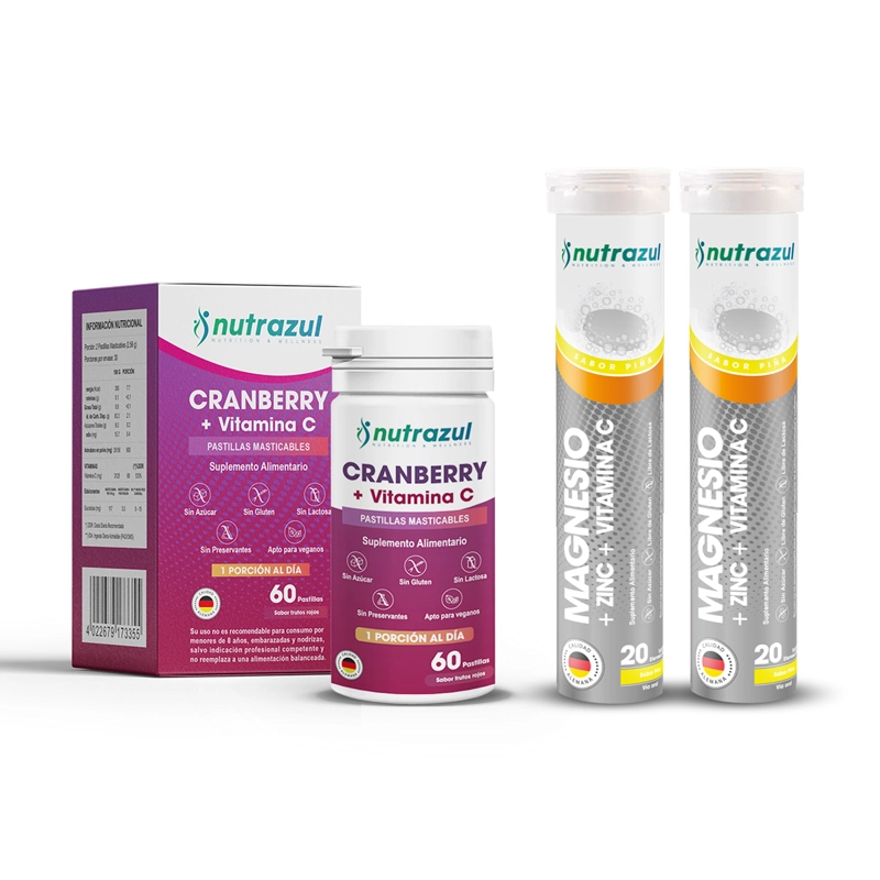 CRANBERRY - VITAMINA C + MAGNESIO - ZINC - PACK 3 - 1