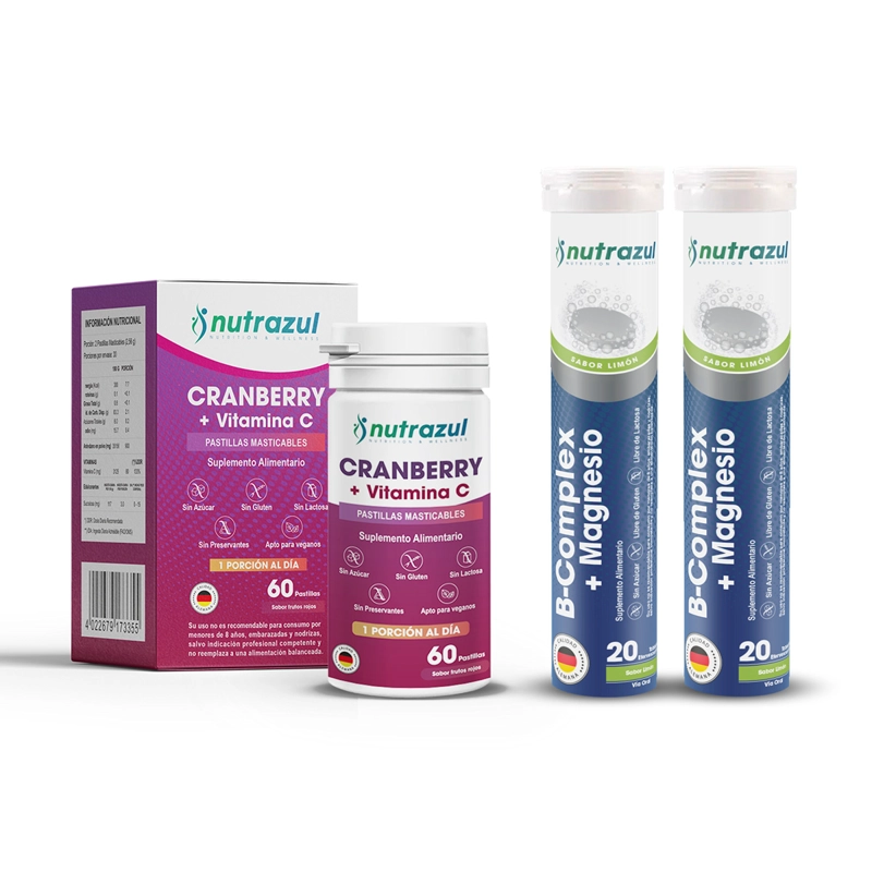 CRANBERRY  VITAMINA C + BCOMPLEX  MAGNESIO - PACK 3 - 1