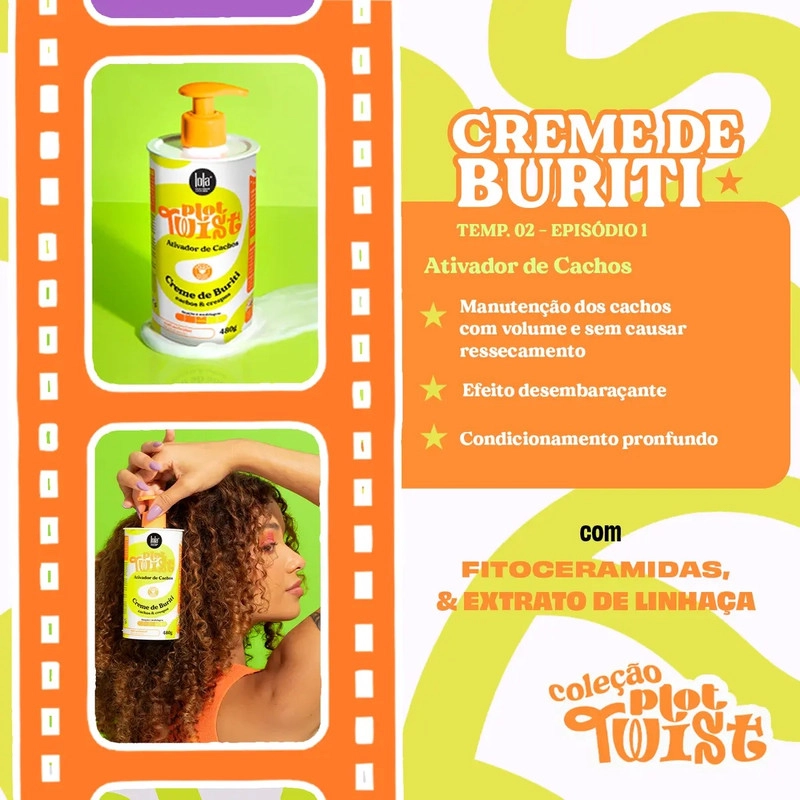 CREMA PARA PEINAR PLOT TWIST CREME DE BURITI 480G LOLA COSMETICS - 2