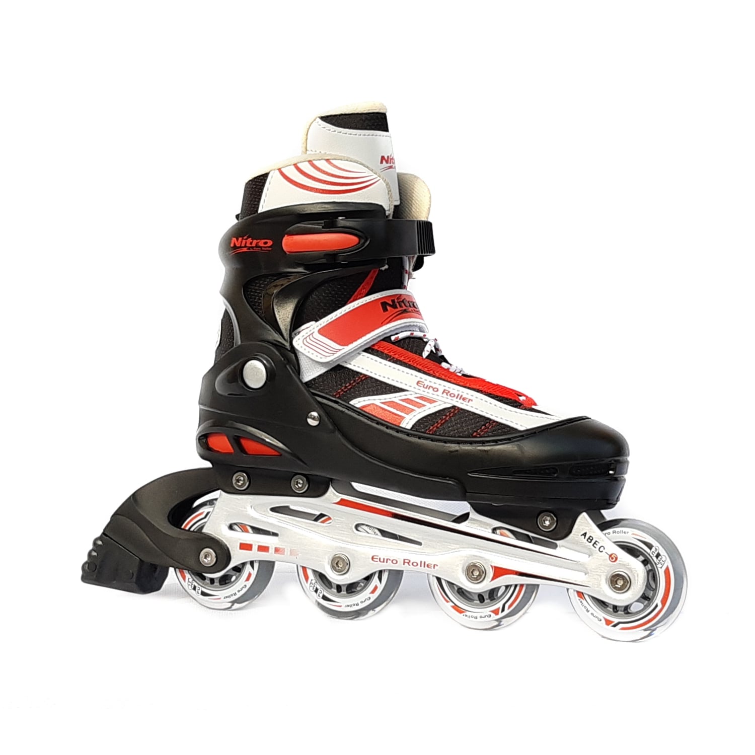 PATIN NITRO 5 EUROLLER REGULABLE ROJO S - 1