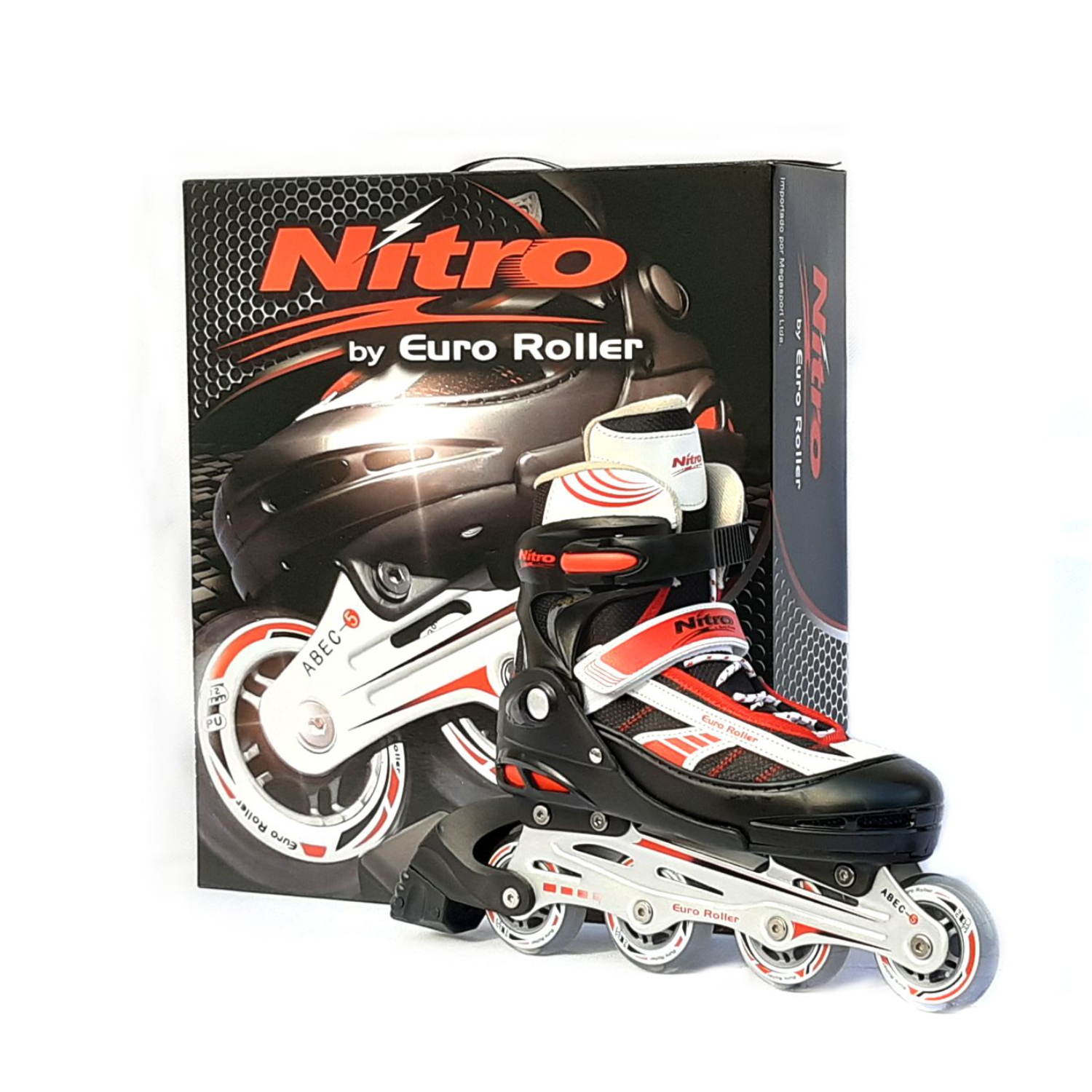 PATIN NITRO 5 EUROLLER REGULABLE ROJO M - 2