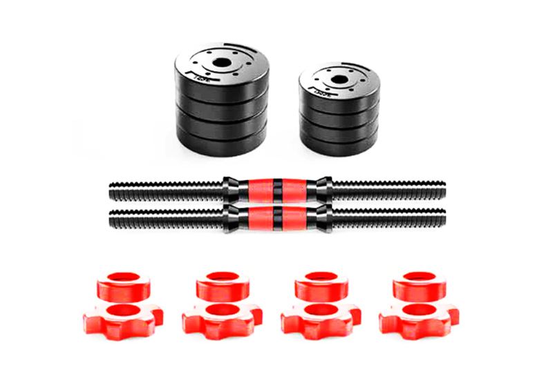 SET MANCUERNA BARRA ARMABLE 20 KG - 3