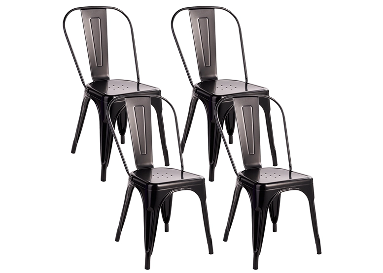 SILLAS NOVAHUS TOLIX VINTAGE NEGRO PACK 4 - 1