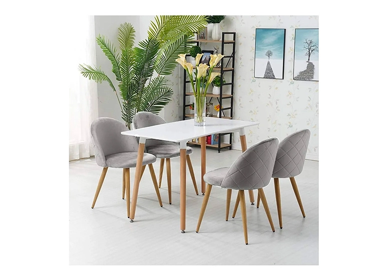PACK 4 SILLAS COMEDOR SITIAL TERCIOPELO GRIS - 2