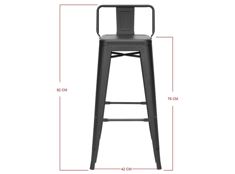 PISO BAR NOVAHUS TABURETE TOLIX RESPALDO NEGRO PACK 4 - 3
