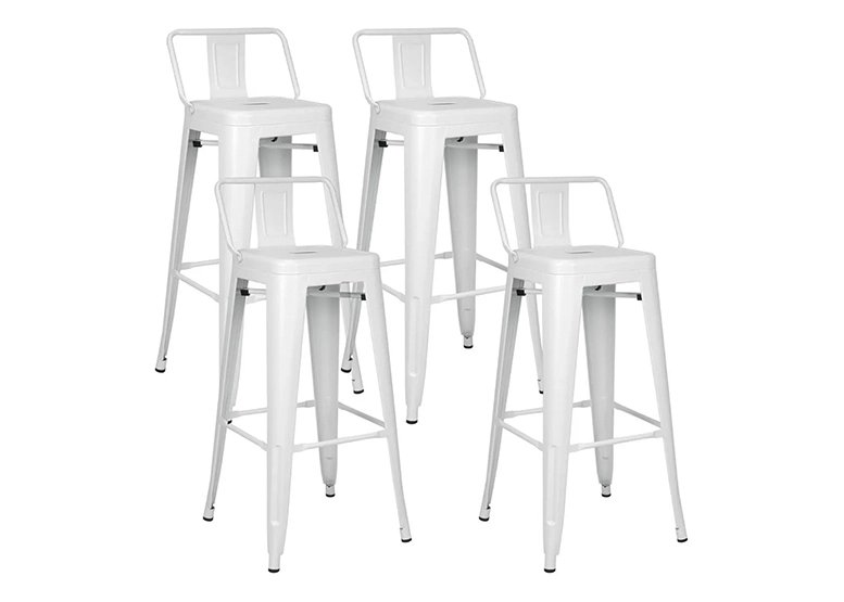 PACK 4 PISO TABURETE TOLIX RESPALDO BLANCO - 1