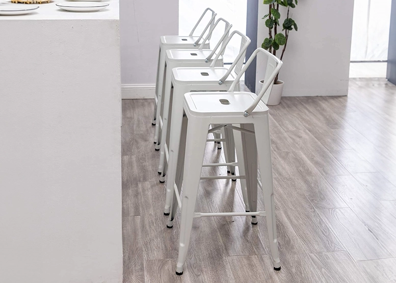 PACK 4 PISO TABURETE TOLIX RESPALDO BLANCO - 6