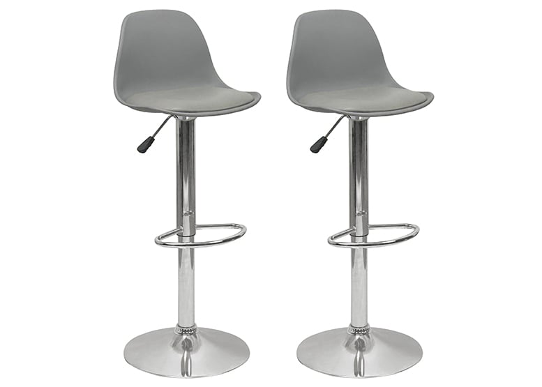 SILLAS NOVAHUS ORLANDO-T GRIS PACK 2 ALTAS BAR TABURETE - 1