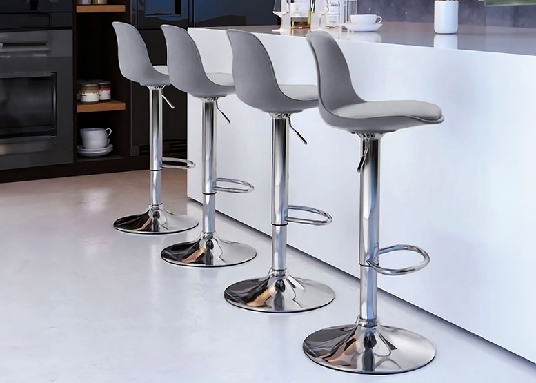 SILLAS NOVAHUS ORLANDO-T GRIS PACK 2 ALTAS BAR TABURETE - 6