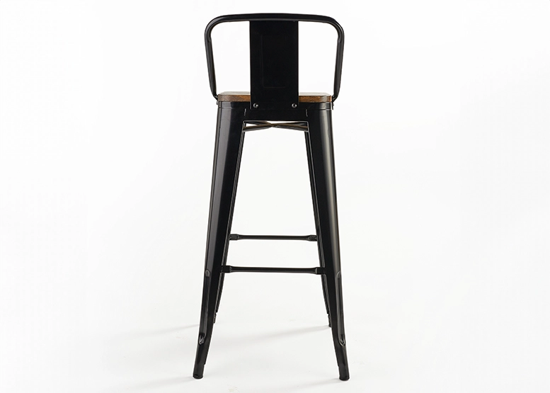 PISOS BAR NOVAHUS TOLIX NEGRO PACK 4 ASIENTO MADERA - 4