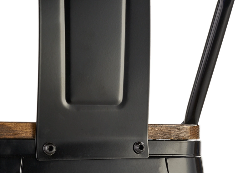 PISOS BAR NOVAHUS TOLIX NEGRO PACK 4 ASIENTO MADERA - 7