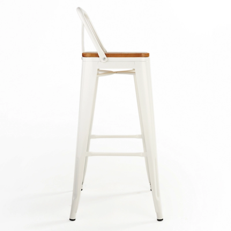 PACK 4 PISOS BAR TOLIX ASIENTO MADERA BLANCO - 4