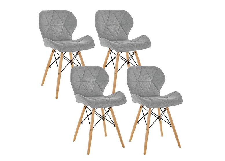 PACK 4 SILLAS EAMES ACOLCHADAS TELA LINO - 1