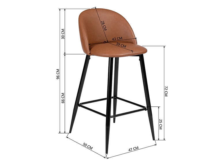 PACK 2 SILLAS BAR PU TABURETES - 3