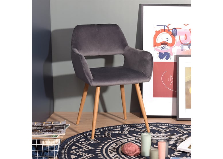 SILLA COMEDOR NOVAHUS SITIAL CROMWELL GRIS - 2