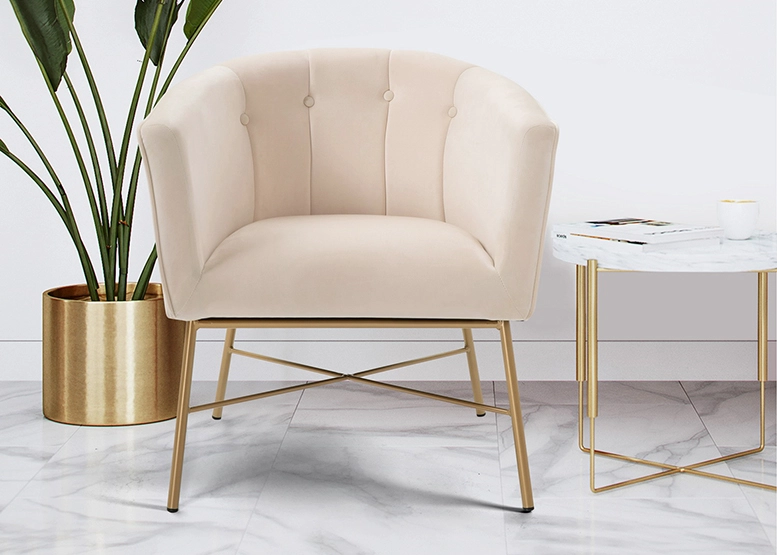 POLTRONA NOVAHUS 1319550 SITIAL TERCIOPELO NAVONA BEIGE - 2