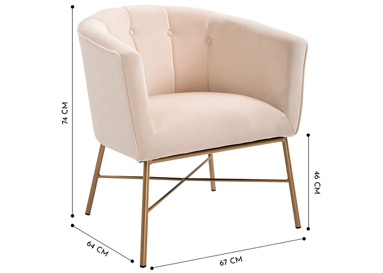 POLTRONA NOVAHUS 1319550 SITIAL TERCIOPELO NAVONA BEIGE - 3
