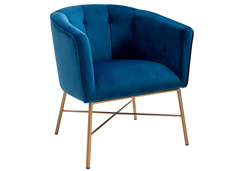 POLTRONA NOVAHUS 1319551 SITIAL TERCIOPELO NAVONA AZUL - 1