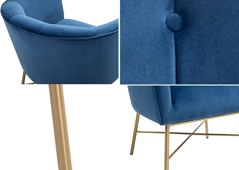 POLTRONA NOVAHUS 1319551 SITIAL TERCIOPELO NAVONA AZUL - 4
