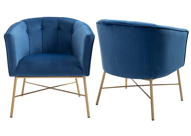 POLTRONA NOVAHUS 1319551 SITIAL TERCIOPELO NAVONA AZUL - 5