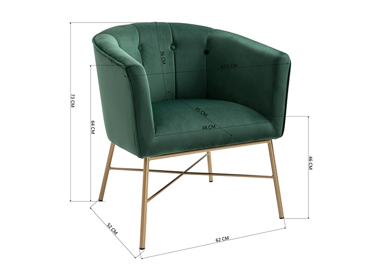 POLTRONA NOVAHUS 1319552 SITIAL TERCIOPELO NAVONA VERDE - 3