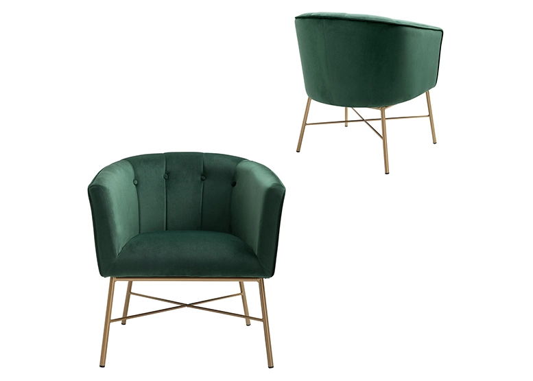 POLTRONA NOVAHUS 1319552 SITIAL TERCIOPELO NAVONA VERDE - 5