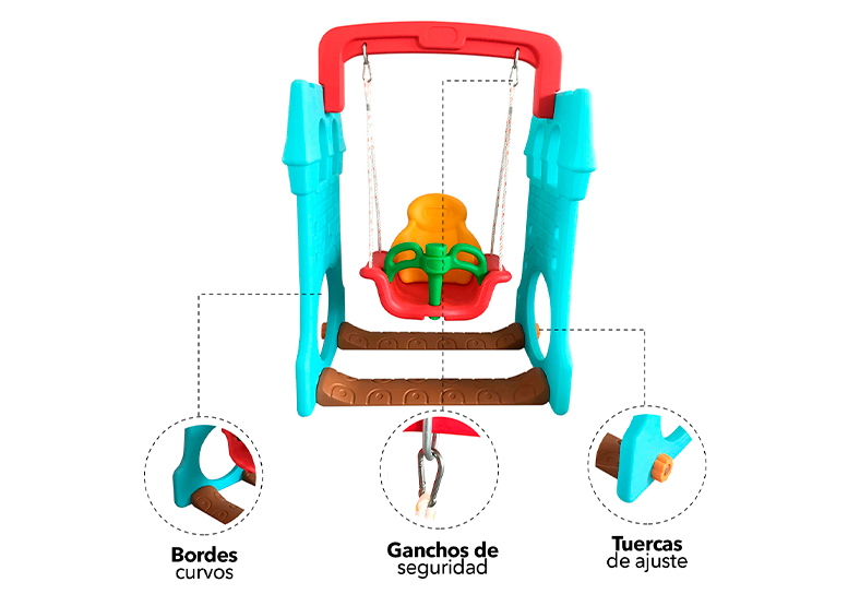CASTILLO GO FUN COLUMPIO INFANTIL CELESTE - 4