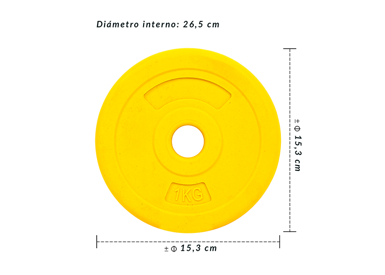 DISCO DE CEMENTO ATLETIS 1 KG PARA BARRA PVC AMARILLO - 3