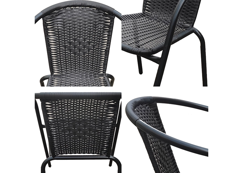 SILLAS TERRAZA NOVAHUS 56313 Y ACERO NEGRO PACK 4 - 5