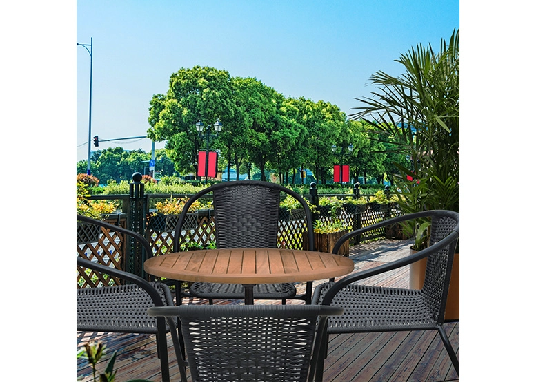 SILLAS TERRAZA NOVAHUS 56313 Y ACERO NEGRO PACK 4 - 6