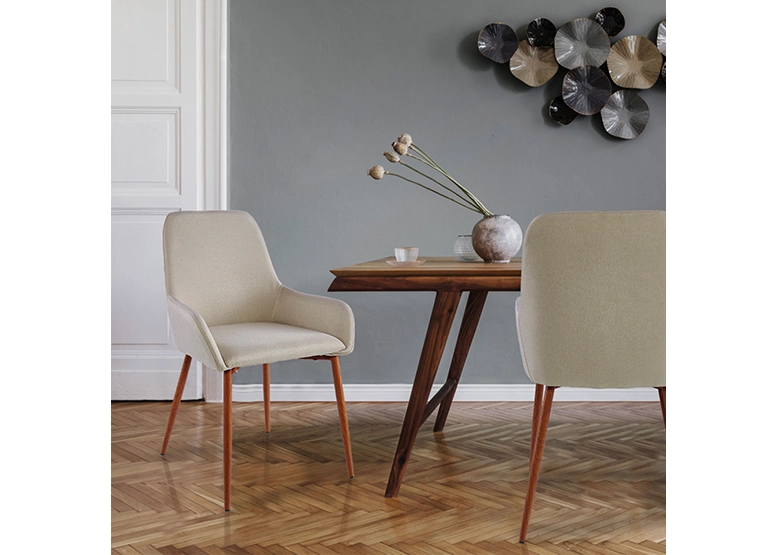 SILLAS COMEDOR NOVAHUS MARGARET LINO BEIGE PACK 2 - 6
